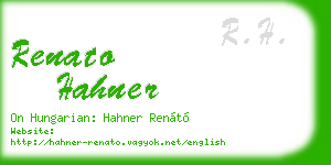 renato hahner business card
